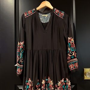 Anthropologie Floreat Avery Embroidered Dress